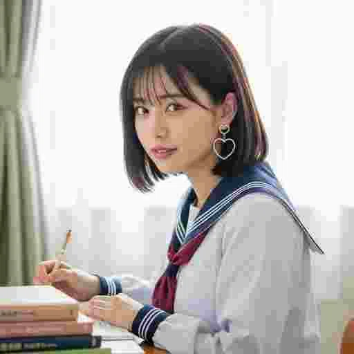 中学生 受験勉強 写真素材（サンプル）06