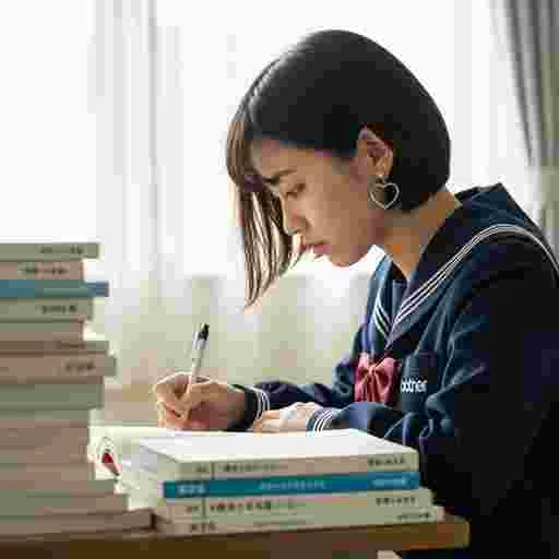 中学生 受験勉強 写真素材（サンプル）025