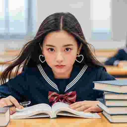 中学生 受験勉強 写真素材（サンプル）026