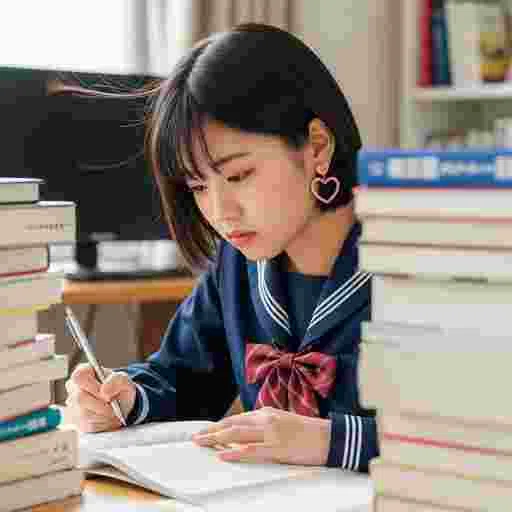 中学生 受験勉強 写真素材（サンプル）024