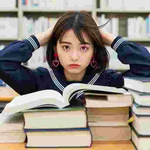 中学生 受験勉強 写真素材（サンプル）033