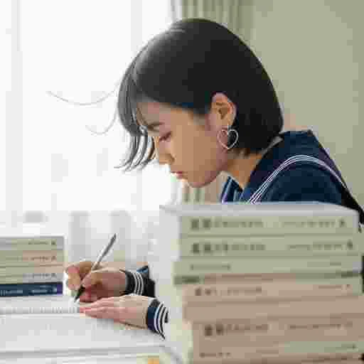 中学生 受験勉強 写真素材（サンプル）023