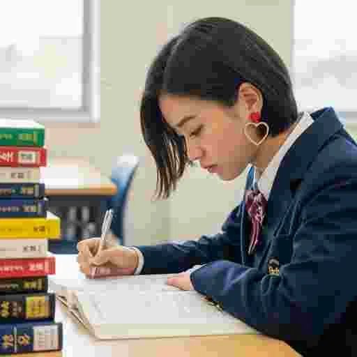 中学生 受験勉強 写真素材（サンプル）031