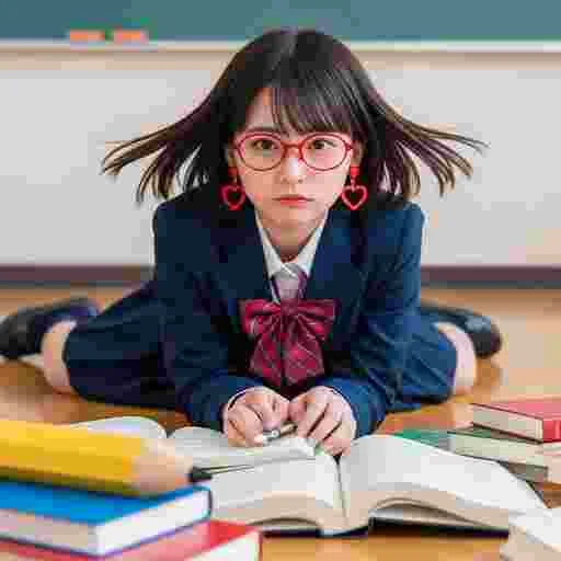 中学生 受験勉強 写真素材（サンプル）036