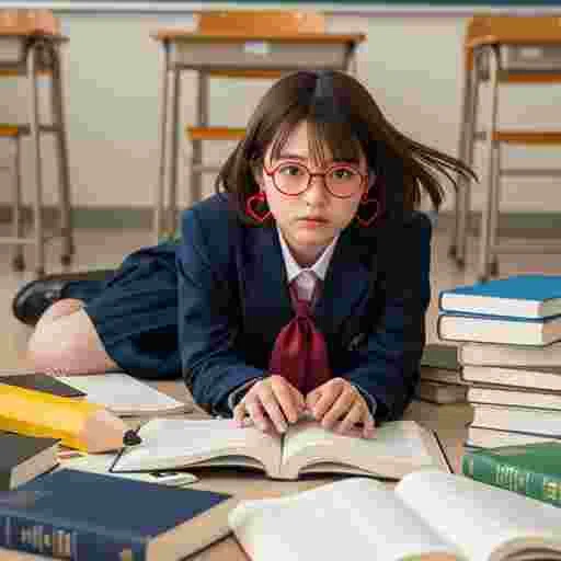 中学生 受験勉強 写真素材（サンプル）038