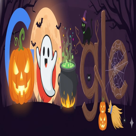 Google AI 学生アンバサダー企画｜AIでつくる！オリジナルのハロウィンGoogle Doodle🎃｜メトロP, image size:1792x576
