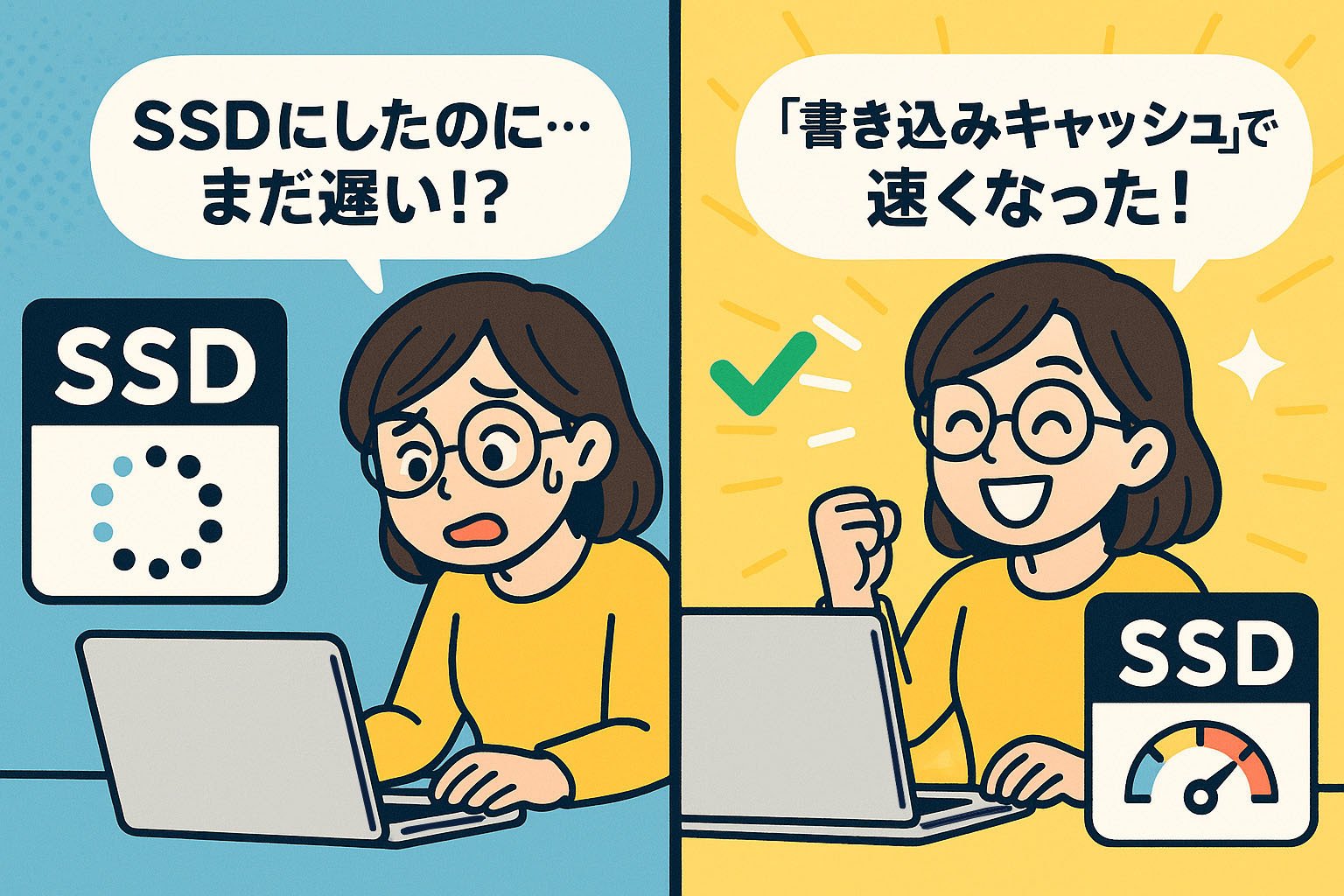 SSD化しても遅い？Windowsキャッシュ設定で速度改善｜中古パソコン屋の