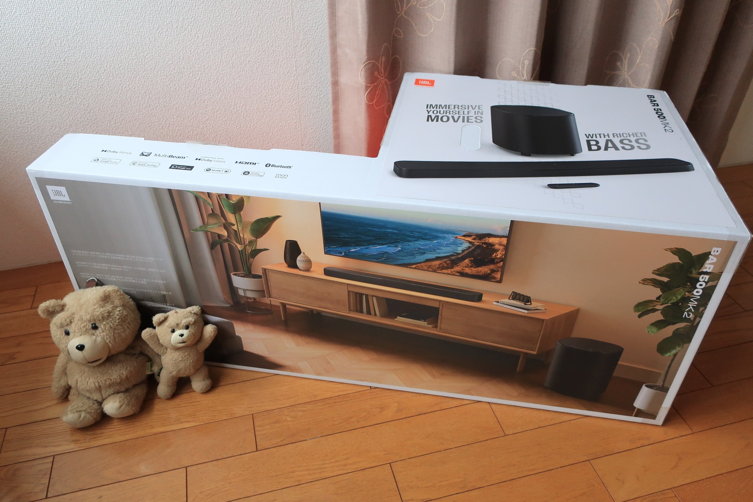 JBL BAR 500 MK2 サウンドバー キタ━(ﾟ∀ﾟ)━!!立体感がすごい!いま