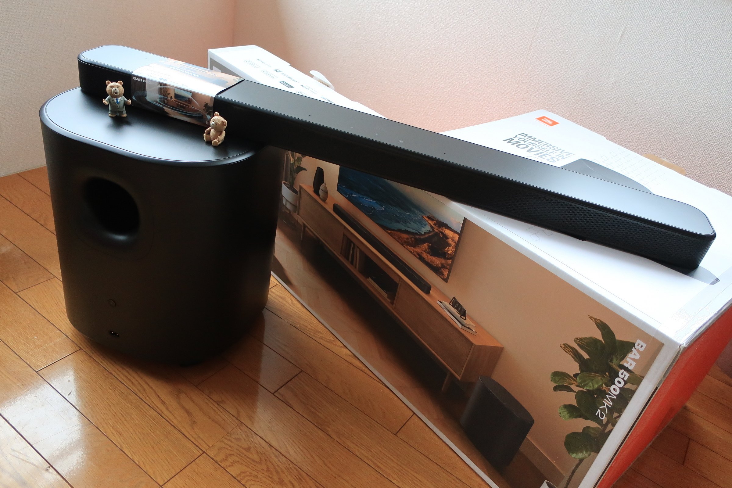 JBL BAR 500 MK2 サウンドバー キタ━(ﾟ∀ﾟ)━!!立体感がすごい!いま