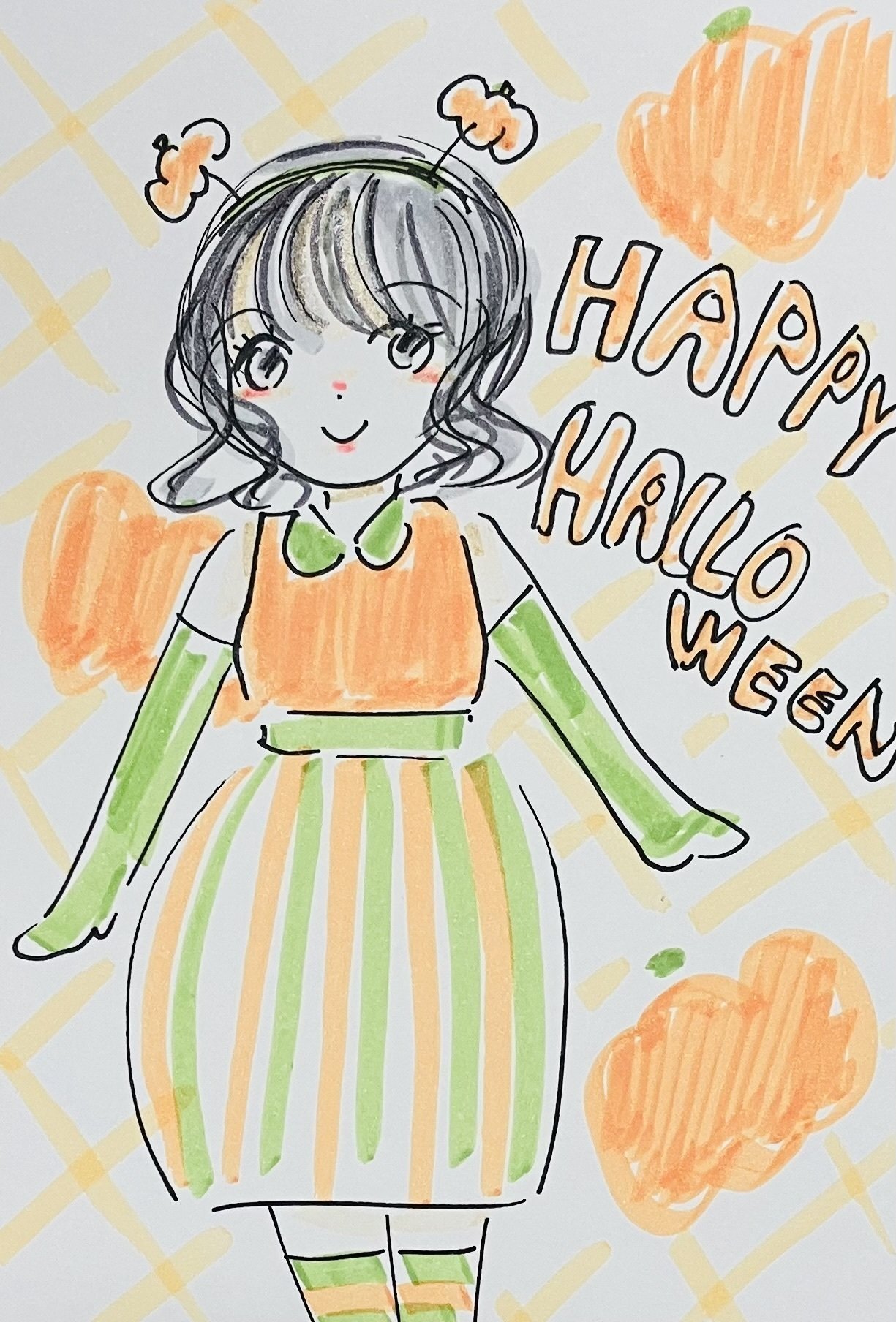 ハロウィン アクリル画 かぼちゃキャラクター ハロウィン かぼちゃ