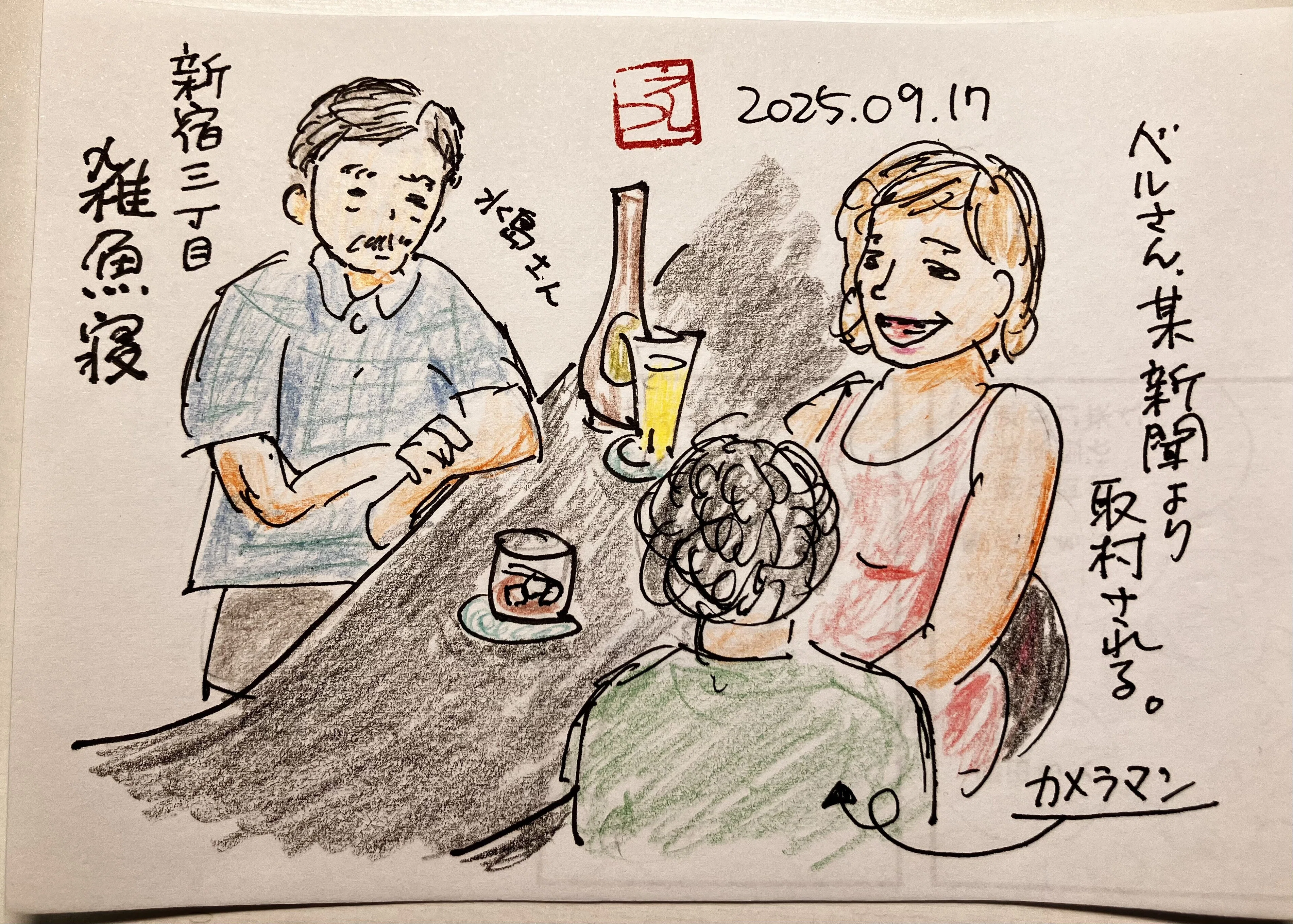 裏紙絵日記｜2025年9月17日〜21日｜岡部えつ