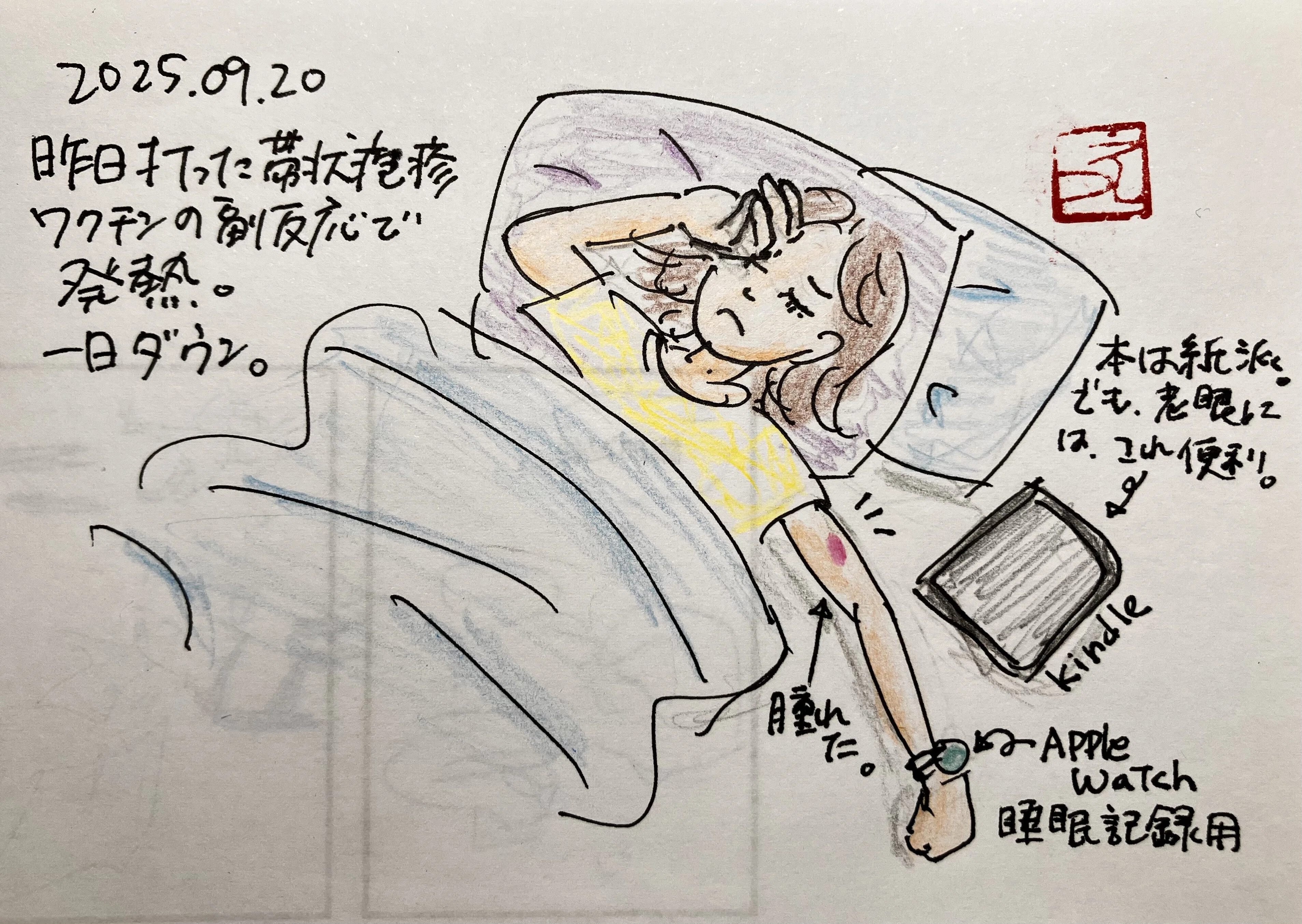 裏紙絵日記｜2025年9月17日〜21日｜岡部えつ