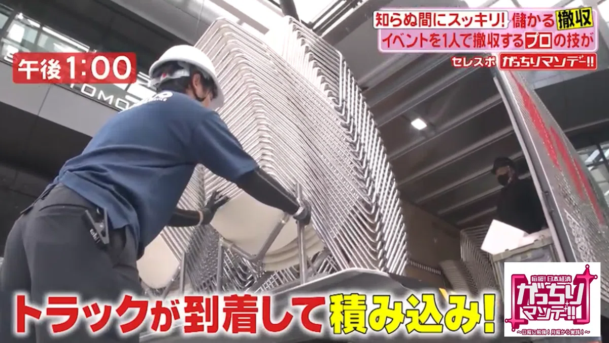 儲かる撤収!①イベントの陰で大活躍していた「撤収人」に密着!②超大型ビルの撤収方法がヤバかった!ヒミツは「団子」⁉③煌びやかな夜の世界…その ...