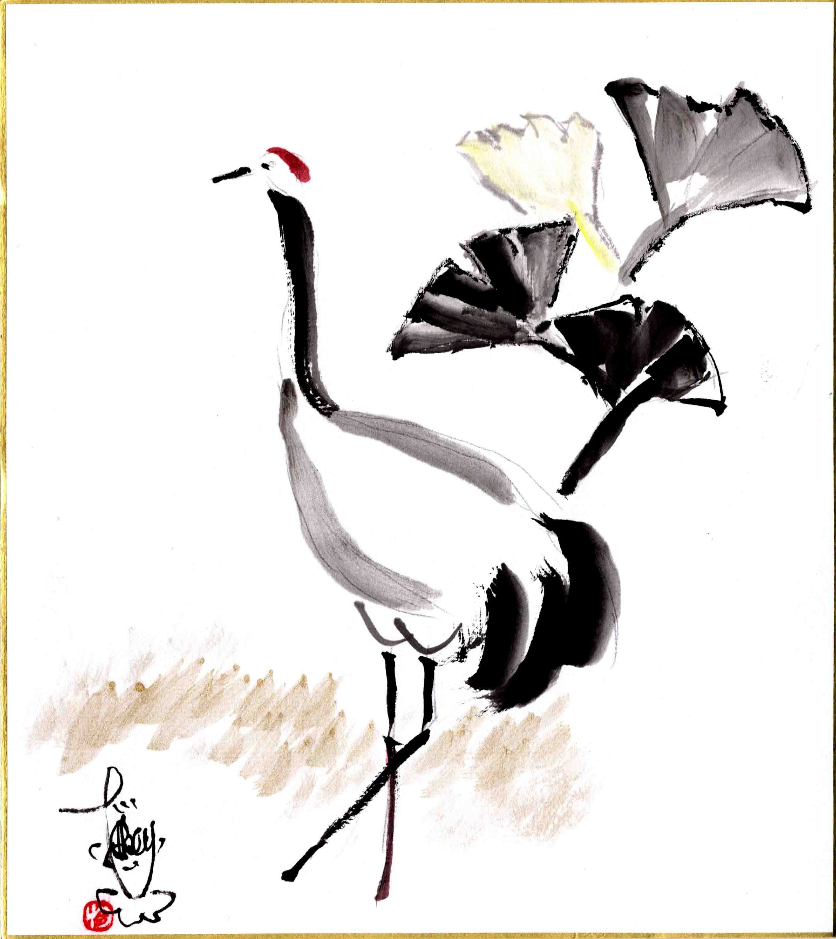 ゴースト・オブ・ヨウテイのプロモーションの一環で水墨画の手ほどきを