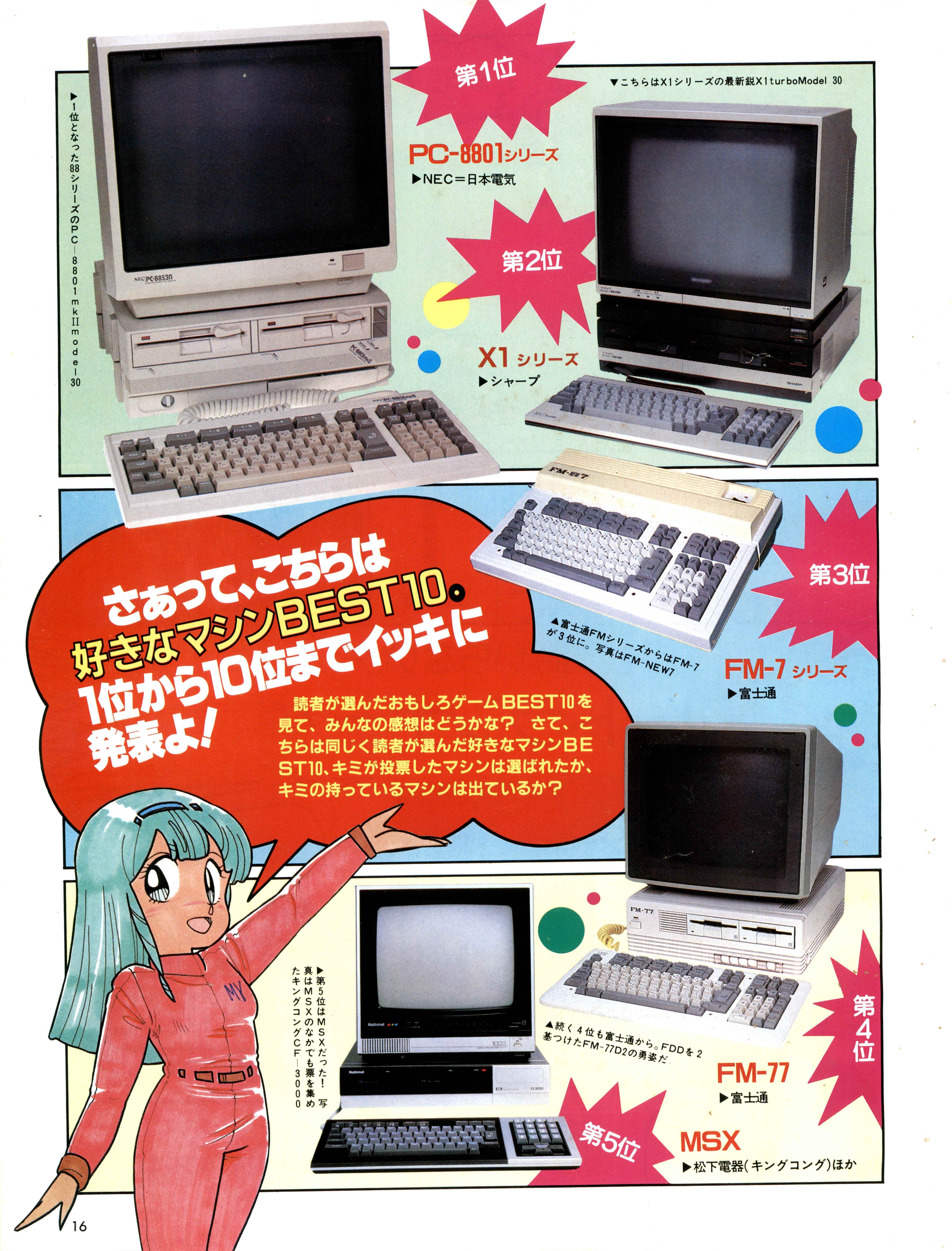 85年MSX対8bit御三家CG対決。日本の伝統芸タイル張り｜サイボーグMSX