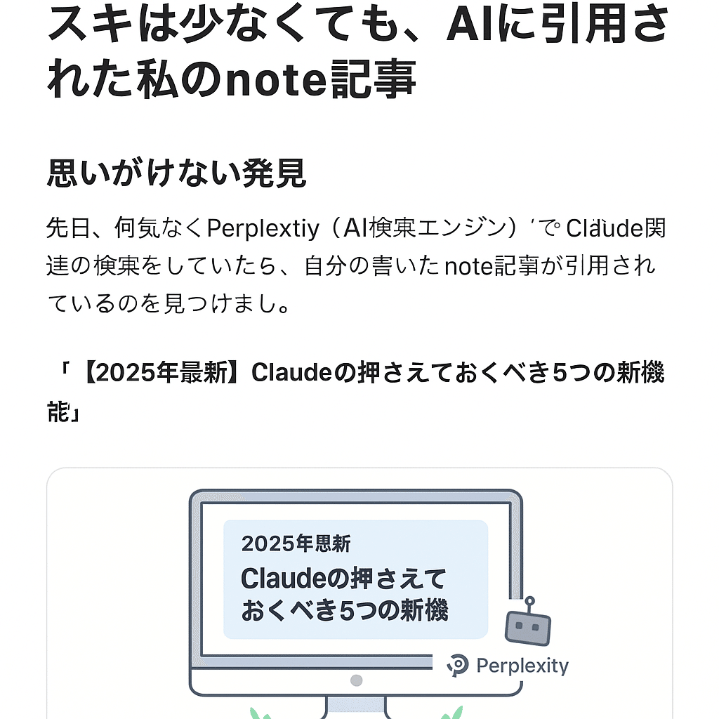 スキは少なくても、AIに引用された私のnote記事｜谷山 亮治