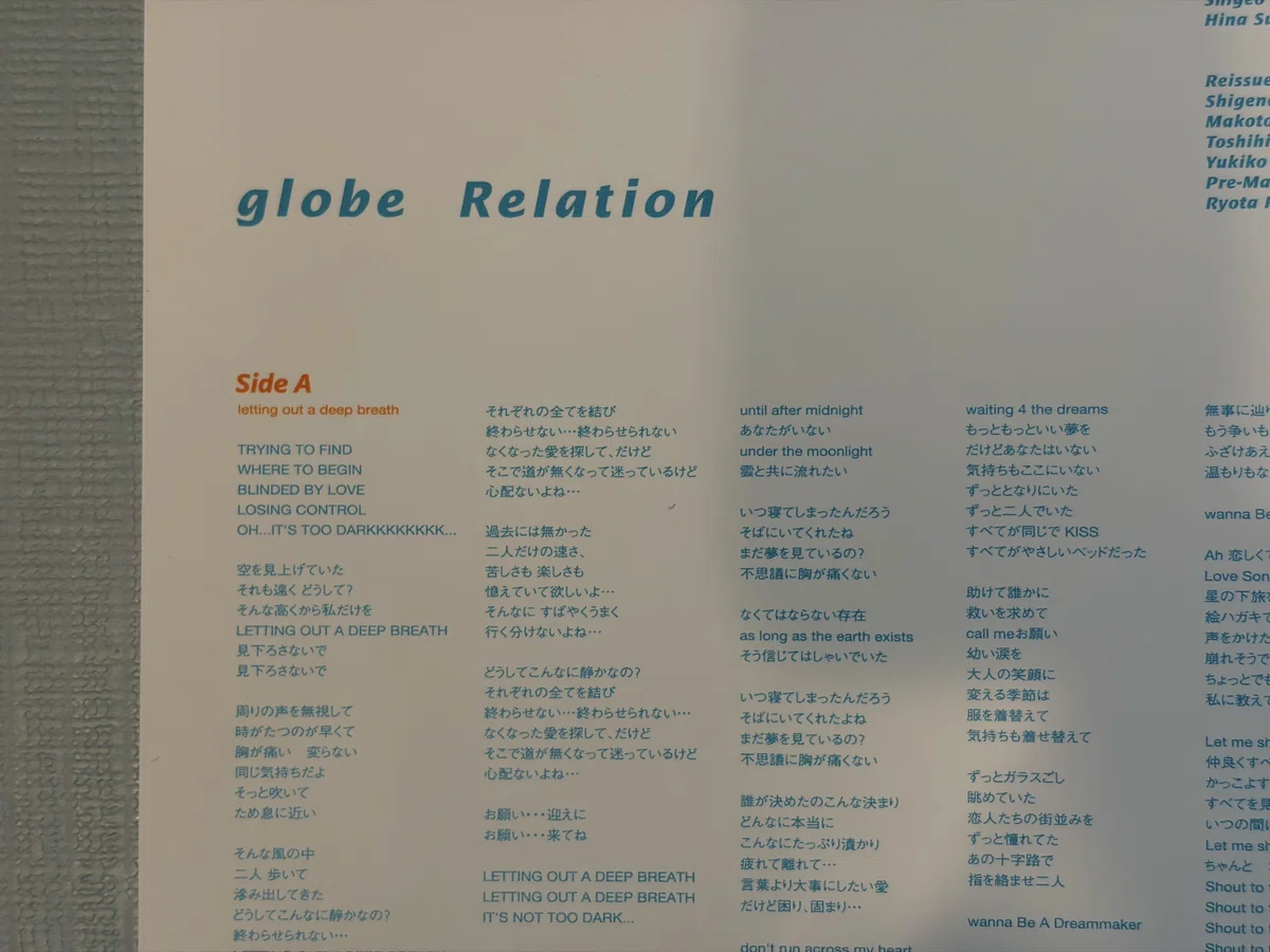 globe 初期4作品の2枚組LPアナログレコードが届いたので、開封してみた 