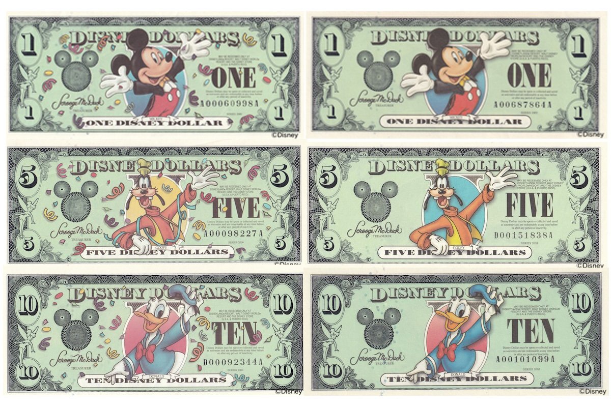 初めてのDダラー】 2003年版ディズニーダラーの紙幣を徹底紹介