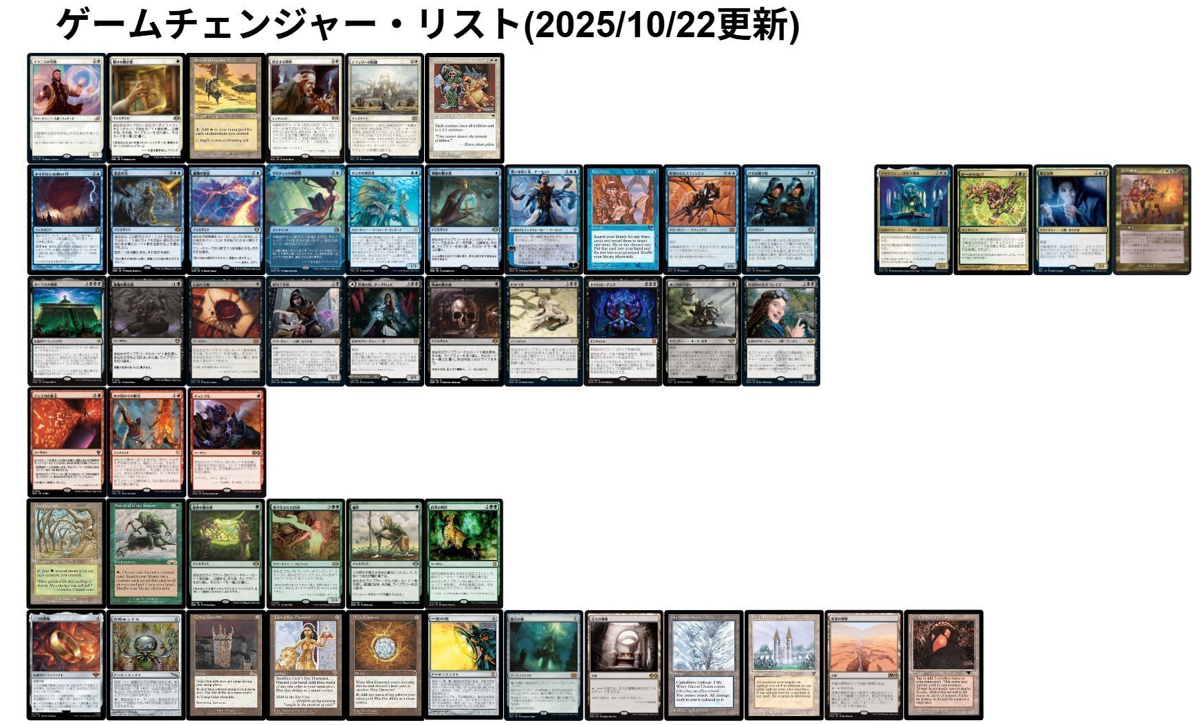 MTG】2025年10月に話題になったカードなどを紹介する動画を投稿した