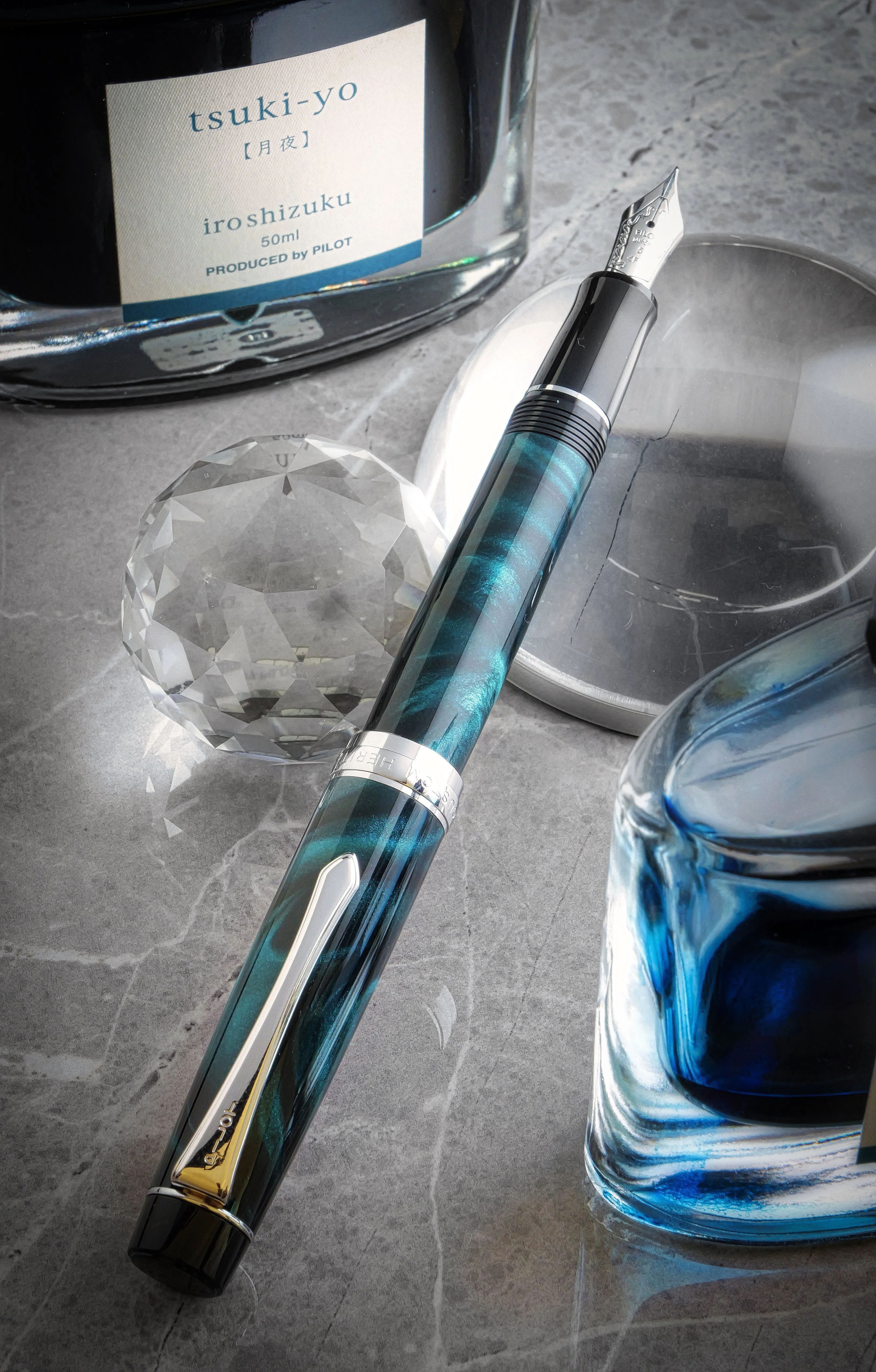 心に潜む蒼の銀河：PILOT CUSTOM HERITAGE SE Marble Green｜Hideo