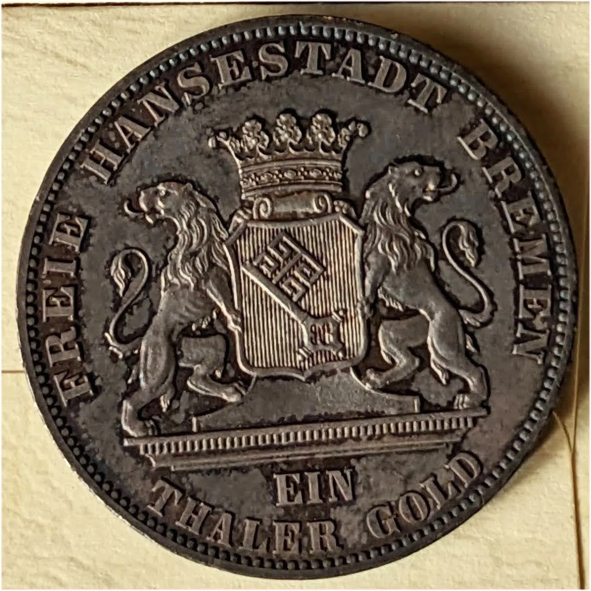 ブレーメン 1ターラー銀貨 (Bremen Ein Thaler Gold)｜オーライズドコイン
