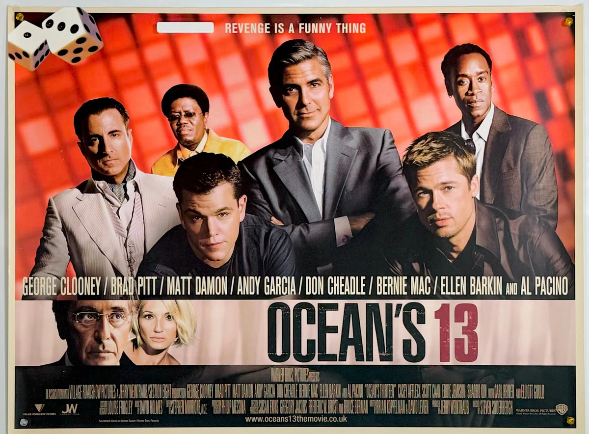 どの窓からでも見て下さい　USオリジナル映画ポスター 最高にクールなクライム・ムービー！オーシャンズ11【海外版オリジナル