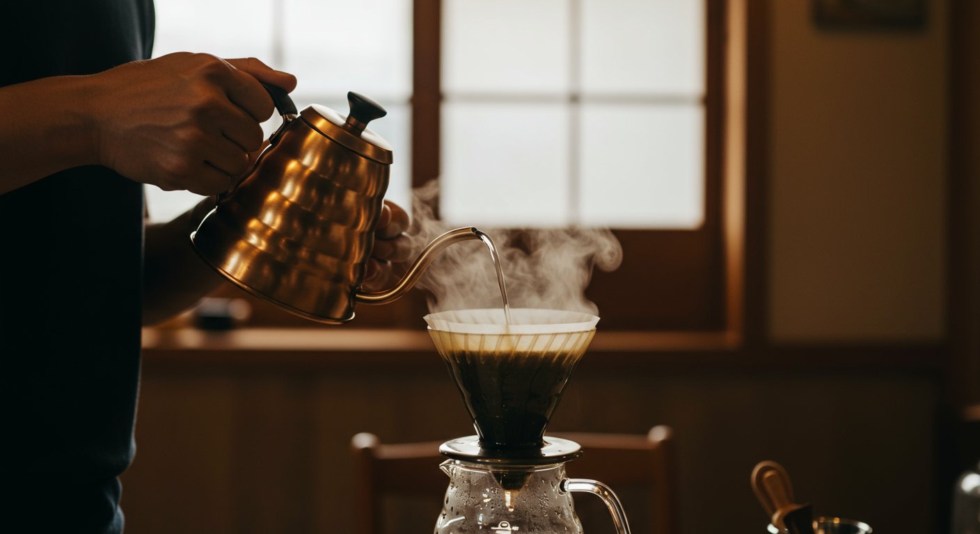 コーヒー ハンドドリップ 一杯ずつ丁寧に淹れる バリスタ