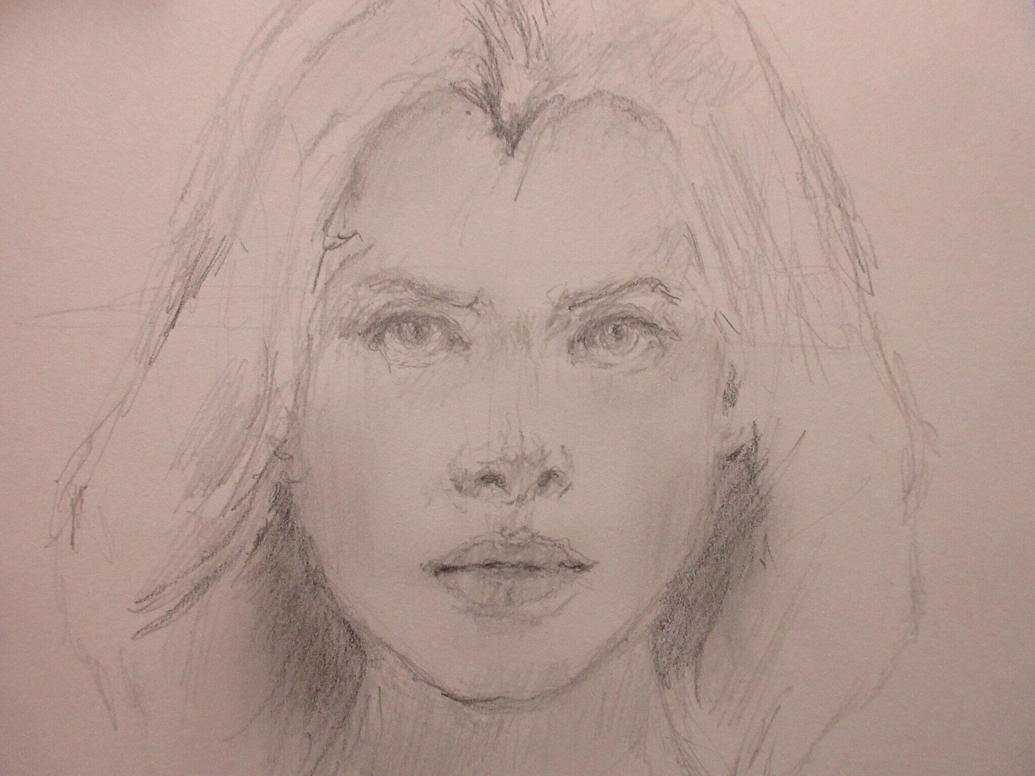 鉛筆で女性の絵を描いてます。。｜Atelier Non