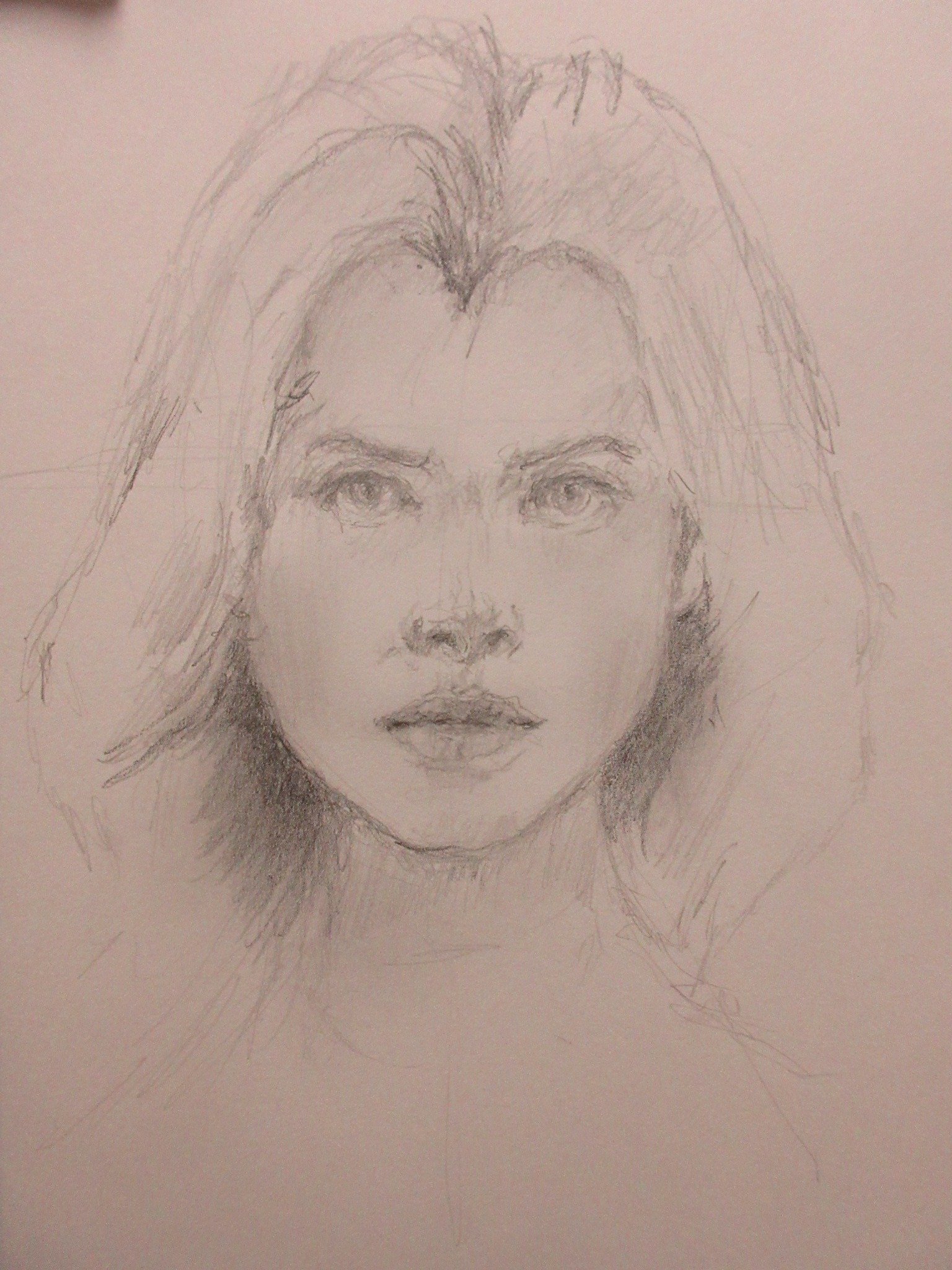 鉛筆で女性の絵を描いてます。。｜Atelier Non