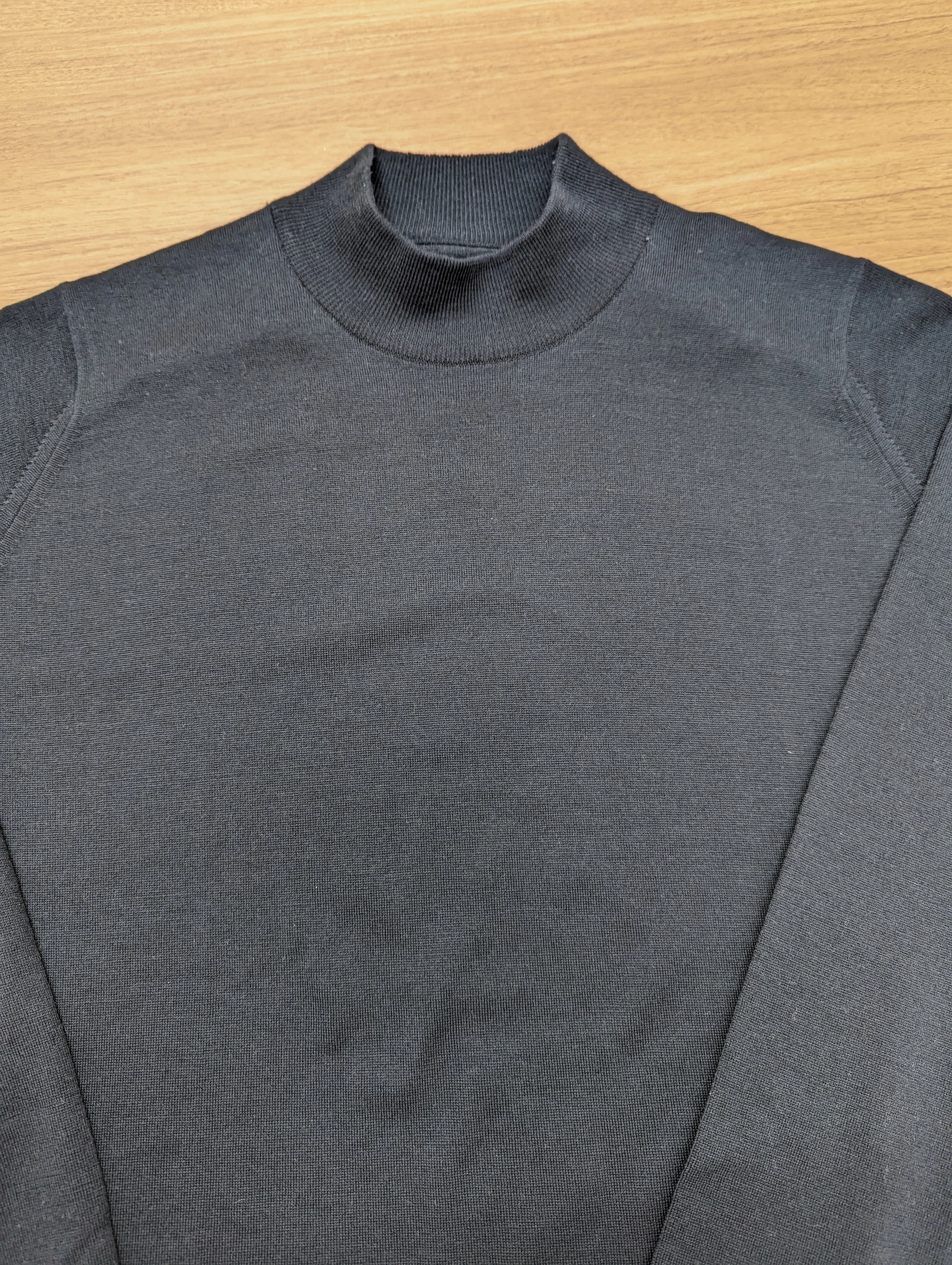 h*y様 rencontrant ニット size L ドルモアジョンスメドレー 春秋こそハイゲージのモックネックセーターを ジョンスメドレー