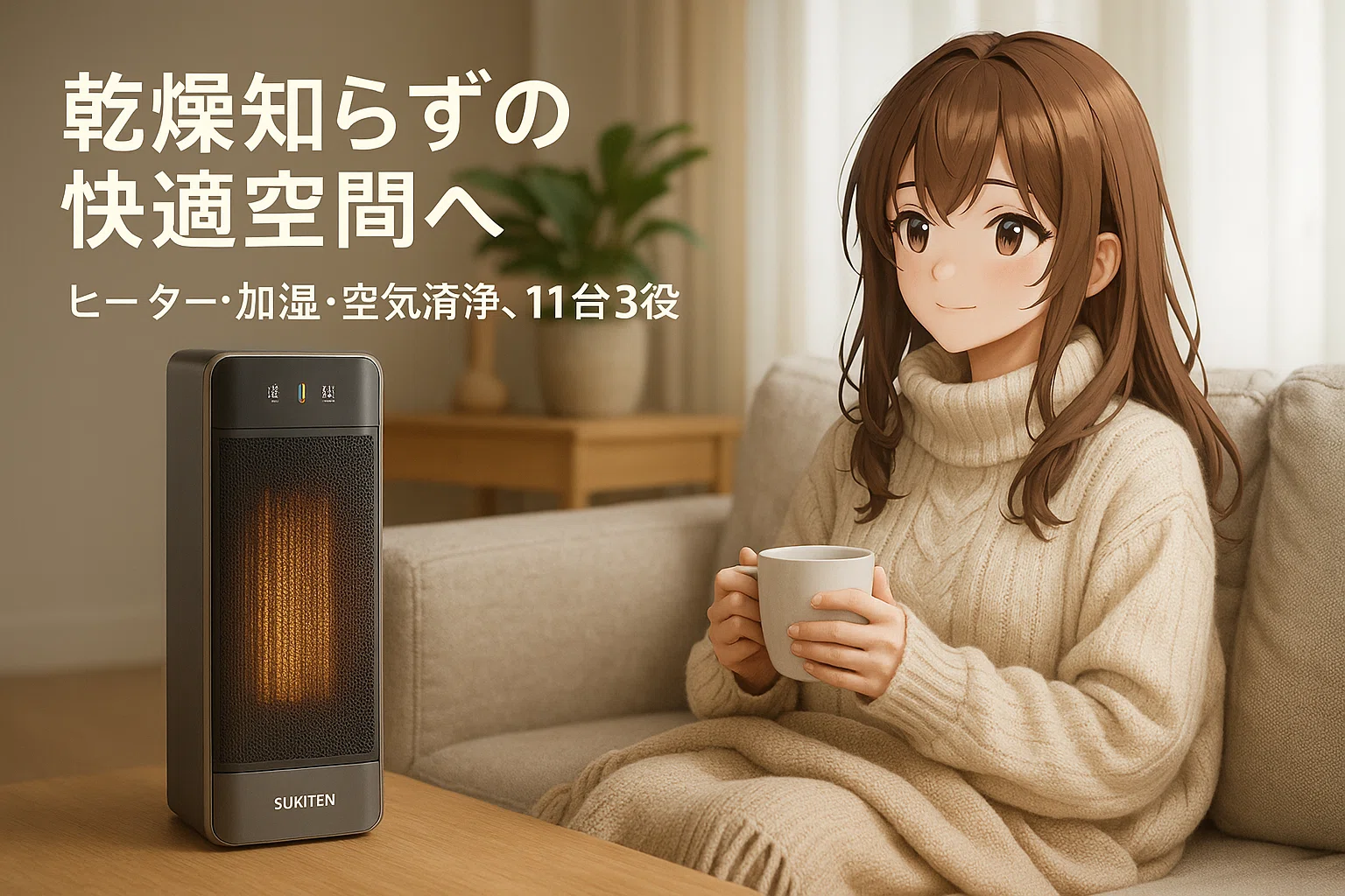 なぜ、この1台で冬の部屋が「乾燥知らずの快適空間」に変わるのか