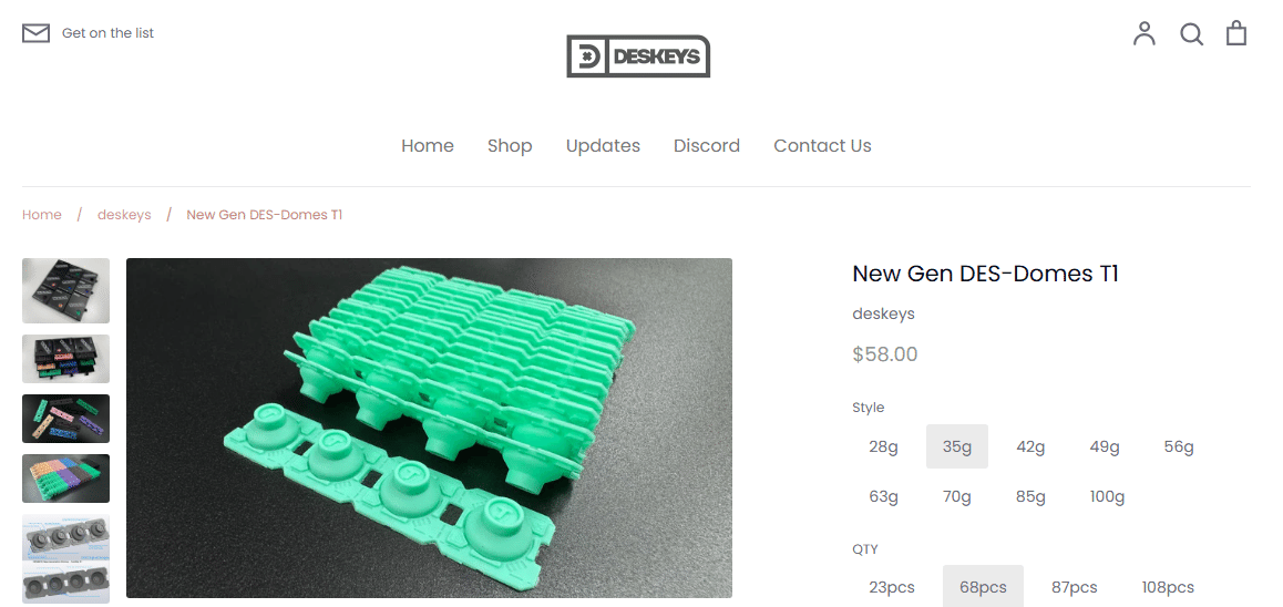 キーボード DESKEYS New Gen DES-Domes T1 35g / 68pcs HHKBのラバードームを45gから35gに変更してみました！｜韮氏
