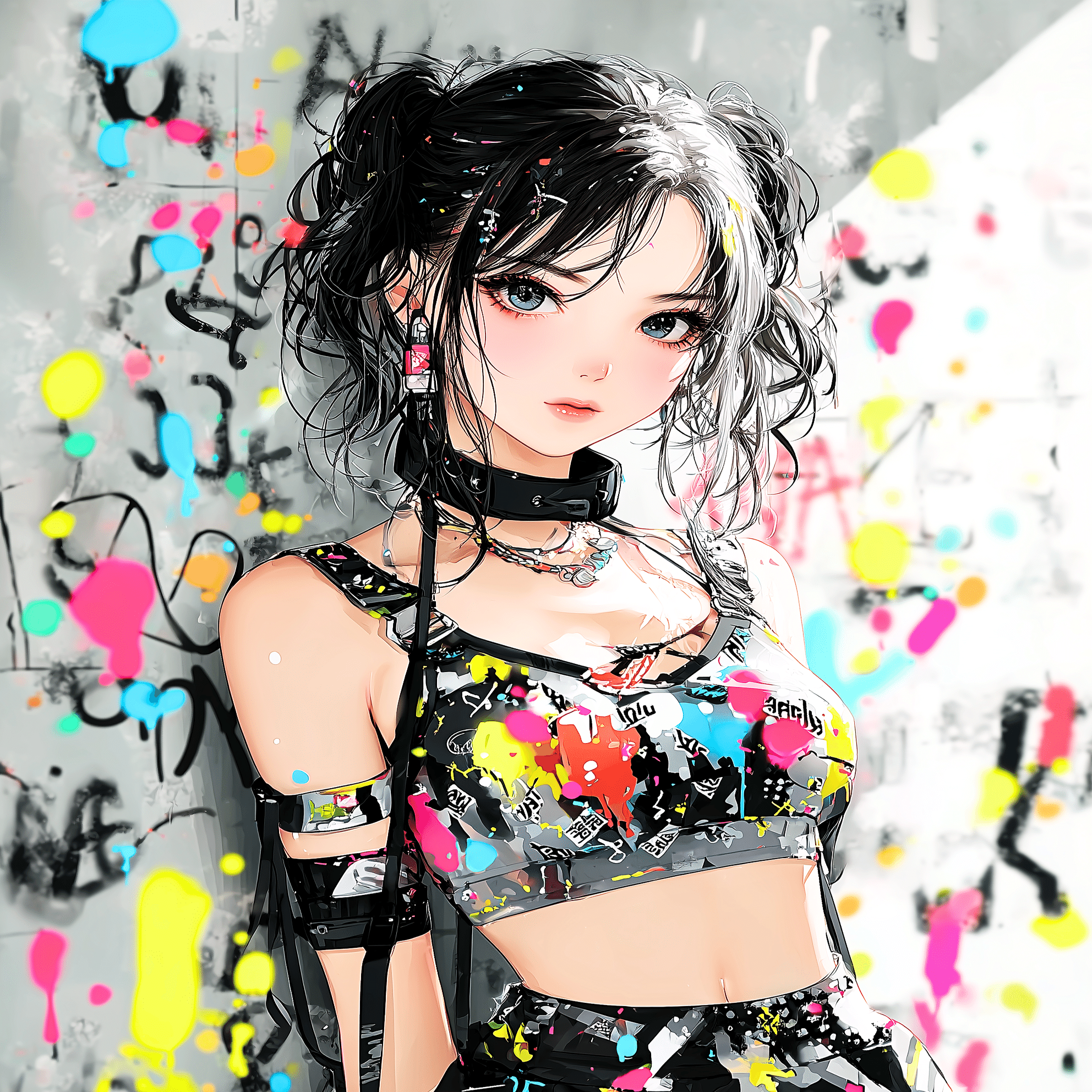 雑踏を塗り替えて【画像生成AI＋4コマ漫画】｜Alpaka