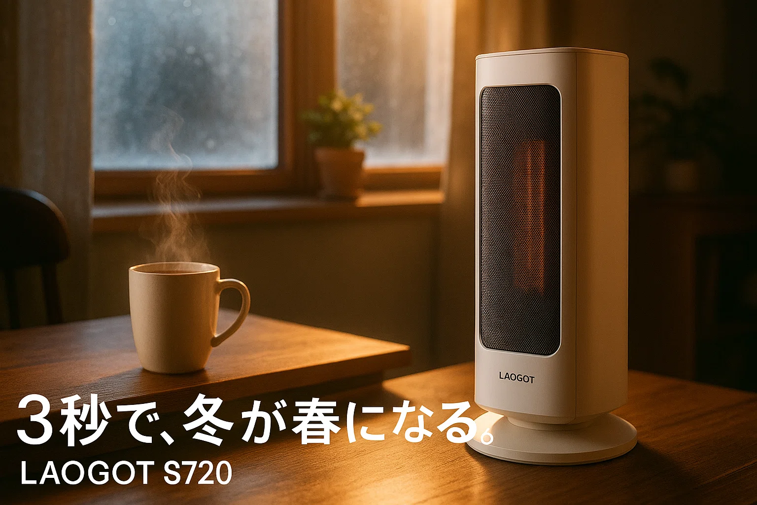 セラミックヒーター S720 【ワンシーズンのみ使用・完品】 暴露】なぜ私はエアコンを捨てたのか？LAOGOTセラミックヒーターS720が