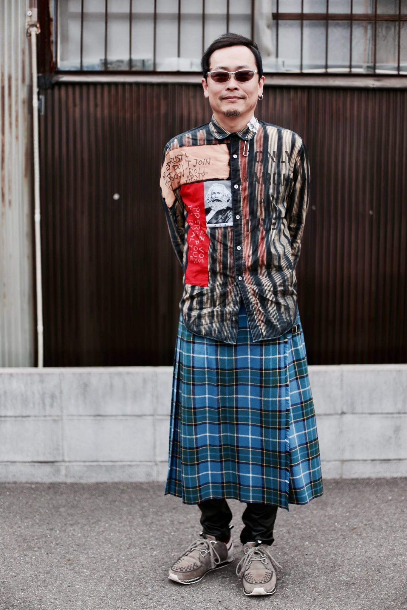 アナーキーシャツ 毛沢東 アナーキーシャツ 毛沢東 BOY VINTAGE 70s ZIP Shirt fatigue Anarchy