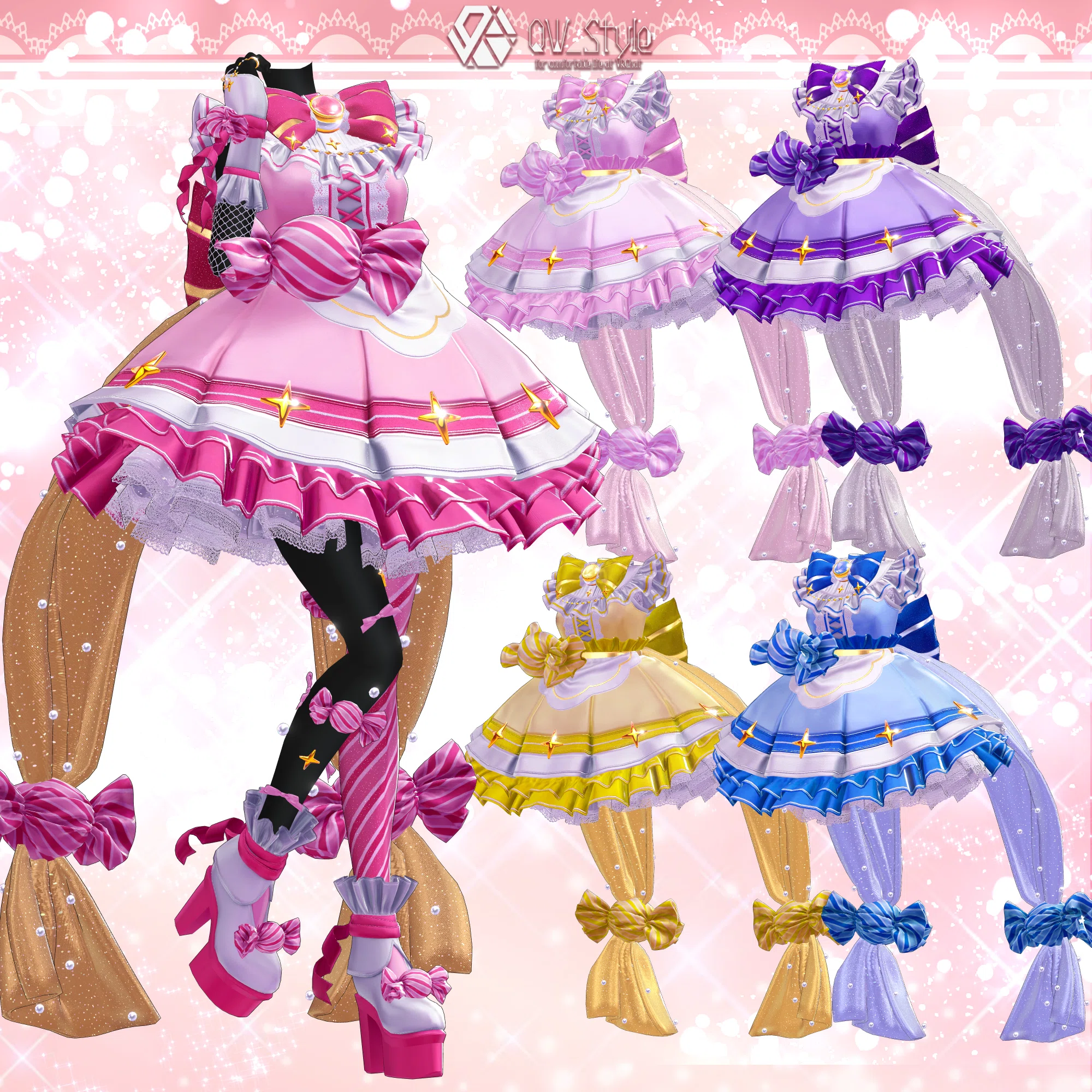 VRChatアバターギミック】LOLLIP♡P☆MAGICA☆魔法少女衣装×変身