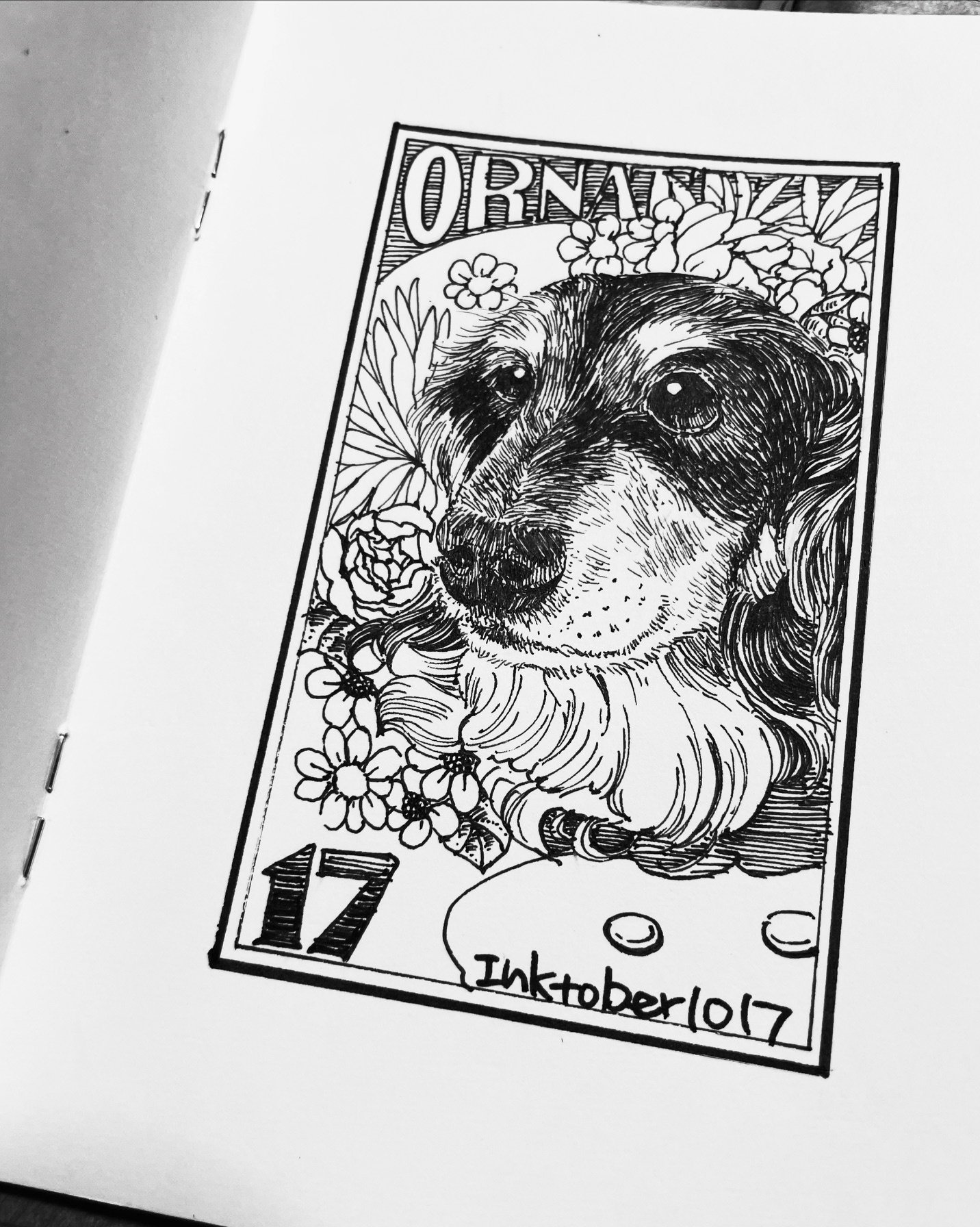 ペン画手帳」2025 Inktober13~17｜猫灯夜譚