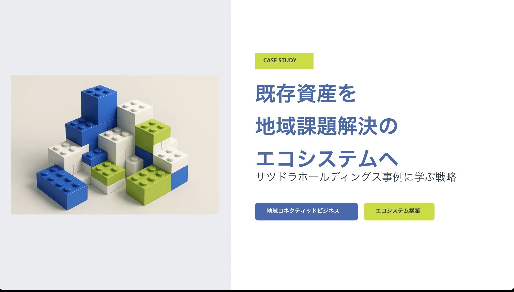 課題 サツドラホールディングス事例に学ぶ：既存資産を地域課題解決のエコ