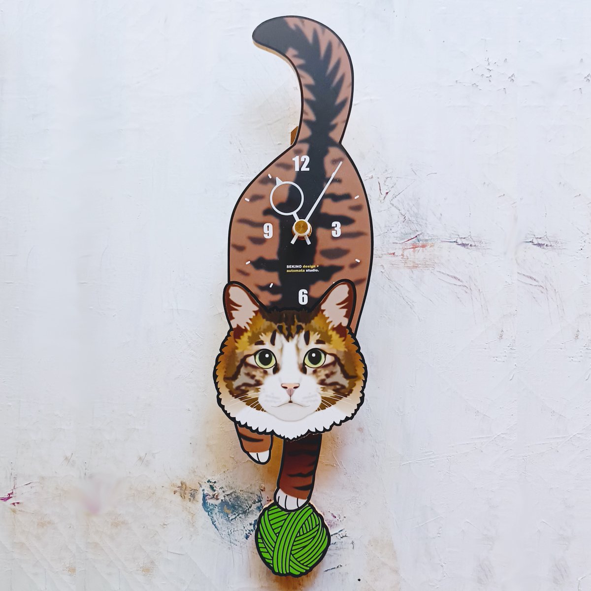 ペットの振り子時計 14周年☆100-101個目の猫デザイン｜関野絡繰堂