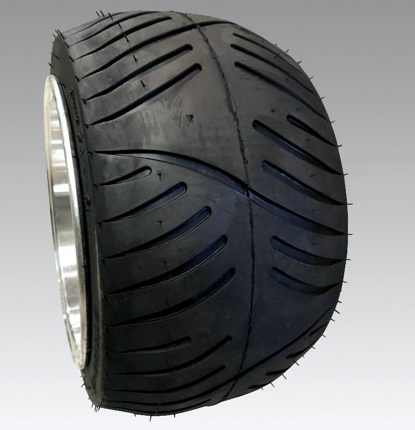 ホンダジャイロ専用】迫力のディッシュホイール＆扁平タイヤセット