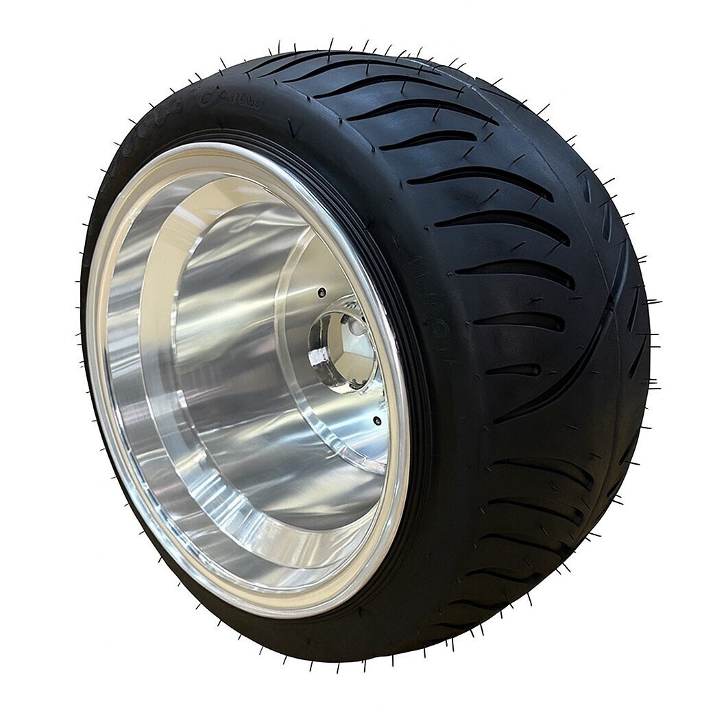 ホンダジャイロ専用】迫力のディッシュホイール＆扁平タイヤセット