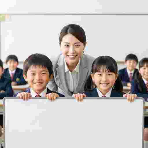 小学生 ホワイトボード 写真素材（サンプル）09