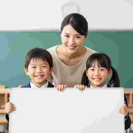 小学生 ホワイトボード 写真素材（サンプル）07