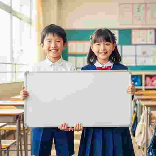 小学生 ホワイトボード 写真素材（サンプル）02