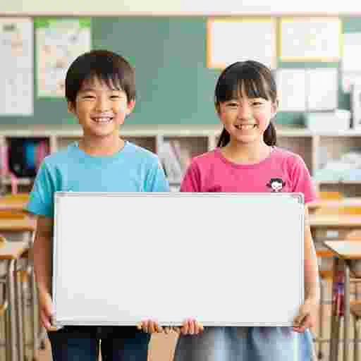 小学生 ホワイトボード 写真素材（サンプル）05