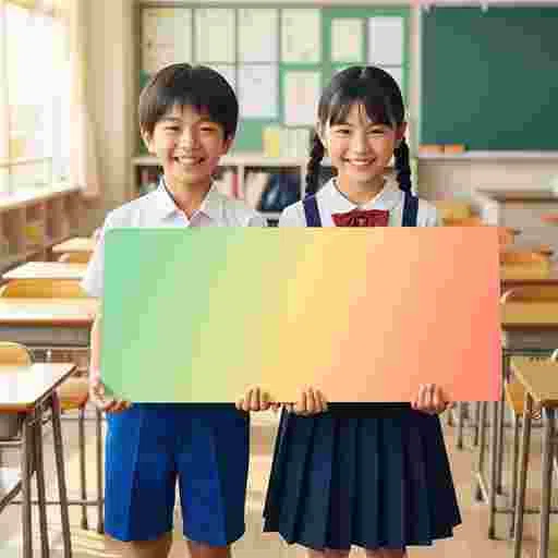 小学生 ホワイトボード 写真素材（サンプル）029