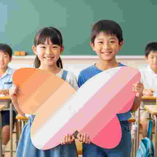 小学生 ホワイトボード 写真素材（サンプル）034