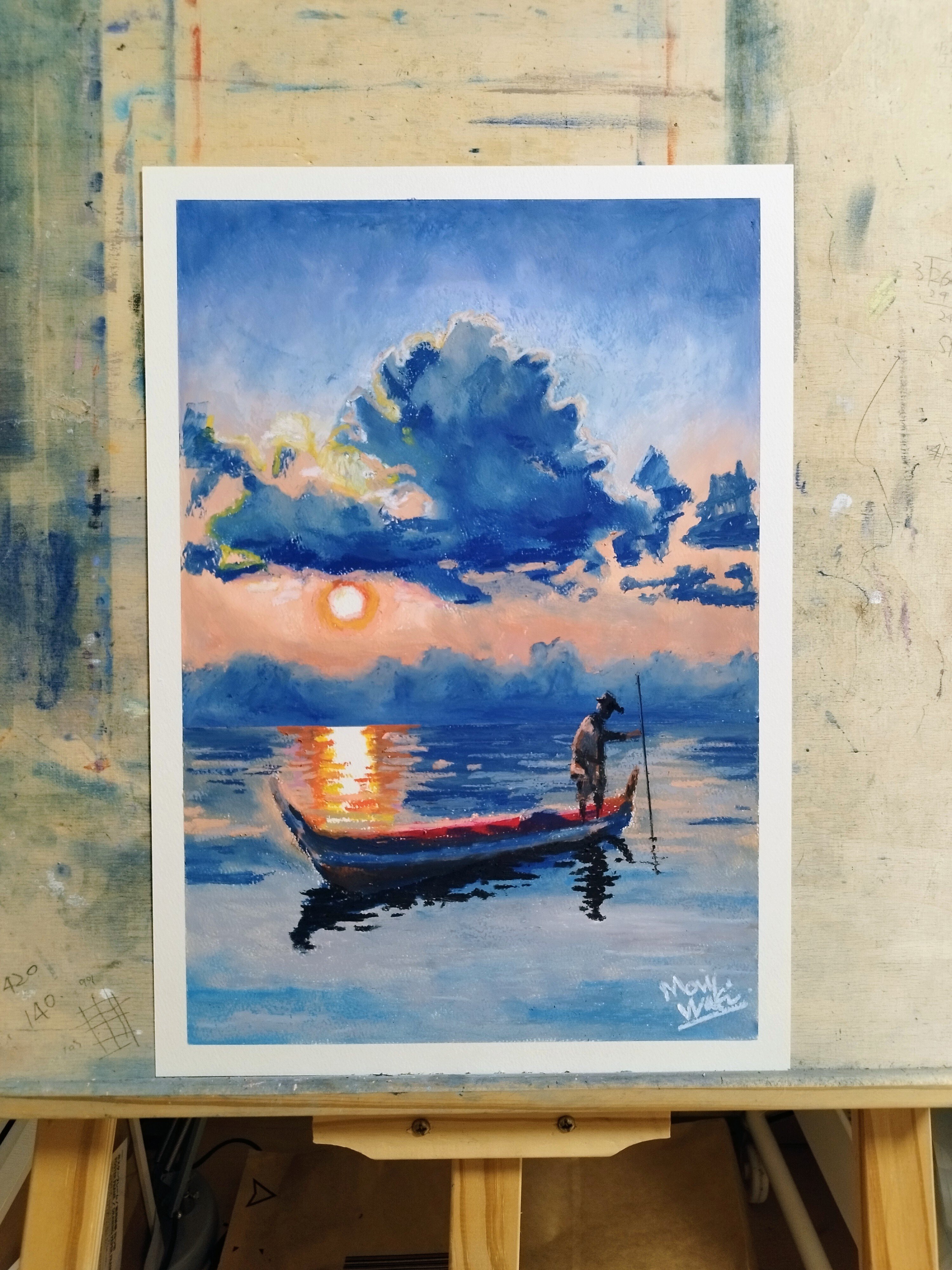 風景画に人物を登場させたら予想以上にストーリー性が増した。｜森脇