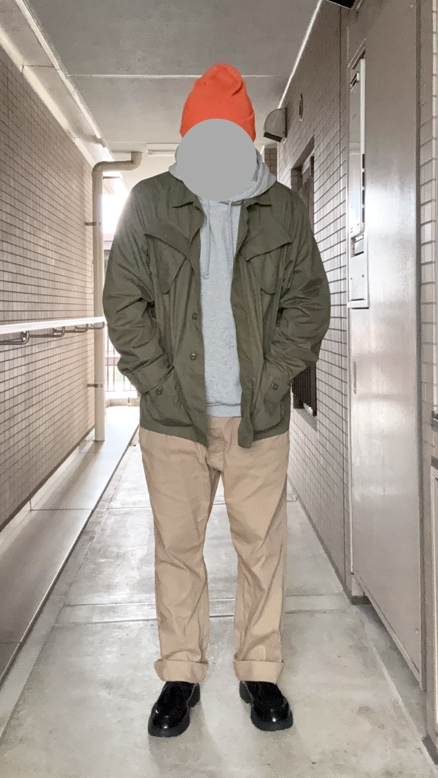 レビュー】ワイパーインク M-52チノトラウザーの外観、サイズ感