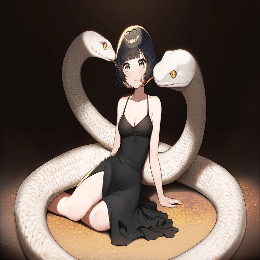 蛇と女子（作ってみた）｜AIころね